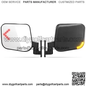 Golf Cart Side Rear View Mirrors W/ Turn Signal Light for YAMAHA EZGO Club Car
