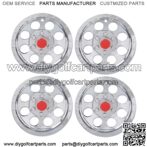 4Pcs Golf Cart 10" Silver Wheel Cover Hub Caps Fit For EZGO Club Car and Yamaha