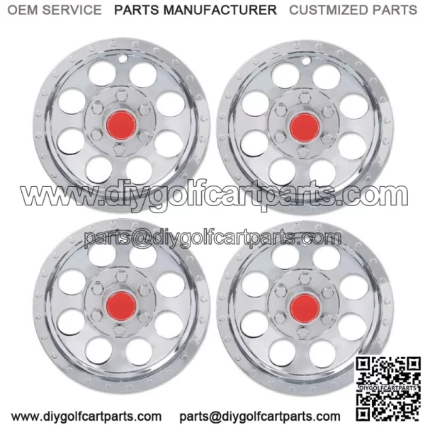 4Pcs Golf Cart 10" Silver Wheel Cover Hub Caps Fit For EZGO Club Car and Yamaha