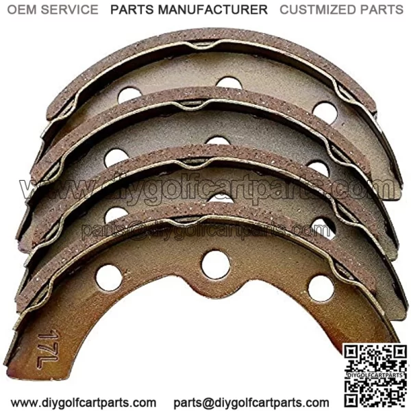 Golf Cart Brake Shoes, Replacement Brake Pads for Club Car DS&Carryall(Manual Adjust) 1981-1994, E-Z GO G&E 1982-1986, for Yamaha G1 1979-1981, Columbia Par Car G&E 1986-2017 - Image 2