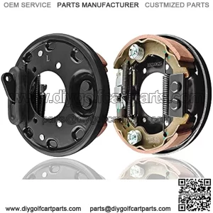 Golf Cart Brake Assembly with Brake Shoes 2 PCS for EZGO TXT PDS Medalist 1996-up Yamaha G14 G16 G19 G20 G21 G22 Driver and Passenger Side 70998-G02 70998-G01 70998-G02