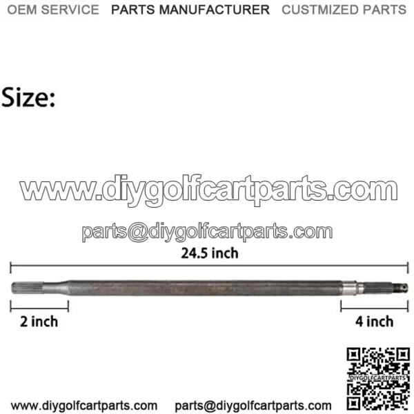 EZGO RXV Driver Side/Passenger Side Rear Axle Shaft Replaces OEM 620337,614208,620341,614209 (Fits EZ-GO RXV Golf Cart Electric 2008 UP) - Image 2