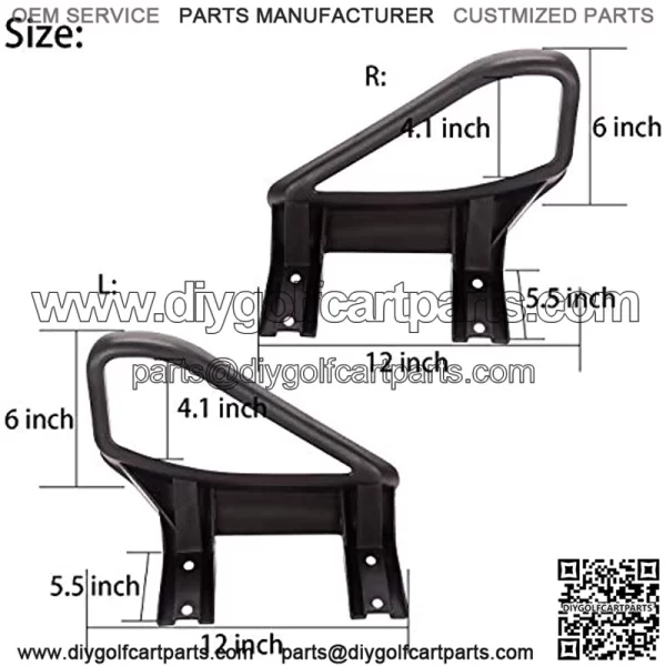 Golf Cart Arm Rest Hip Restraint for TXT 1994-up Gas & Electric Driver and Passenger Side (1 Pair Left + Right) - Image 2