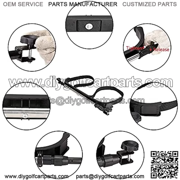Universal Golf Cart Rear Seat Bag Attachment Bracket for EZGO Club Car Yamaha - Image 3