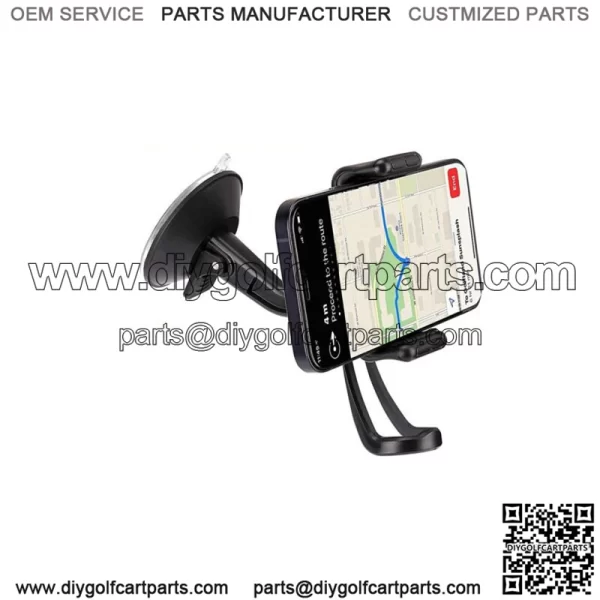 Golf Cart Phone Holder with Clamp for EZGO Club Car Yamaha Anti-Slip Silic