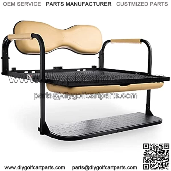 Club Car DS Golf Cart Rear Seat Kit ?C Buff - Image 2
