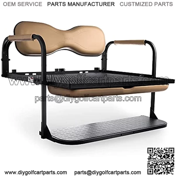Flip4 TXT & TXT48 1995+ Golf Cart Rear Seat Kit ?C Tan - Image 2