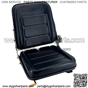 Forklift Seat Adjustable Tractor Seat ATV Seat Suspension Mower Seat Adjustable Back Seat Angle Waterproof PVC for Tractor/Skid Loader/Mower/UTV/ATV/Heavy Mechanical Seat (Black)