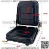 Forklift Seat Adjustable Tractor Seat ATV Seat Suspension Mower Seat Adjustable Back Seat Angle Waterproof PVC for Tractor/Skid Loader/Mower/UTV/ATV/Heavy Mechanical Seat (Black) - Image 3