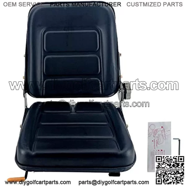 Lawn Mower, Garden Tractor UTV/ATV Seat Universal Tractor Seat Replacement Forklift Seat thickly-Padded Suspension Seat Fits Excavator Forklift, Tractor/Skid Loader 15.4"x 15"x 18.9" - Image 2