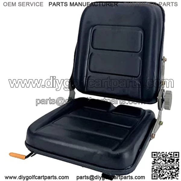Forklift Seat Suspension Tractor Seat PVC with 140?? Adjustable Back Angle Fits Excavator Forklift, Tractor, Skid Loader, Backhoe Dozer Telehandler Heavy Mechanical Seat Black