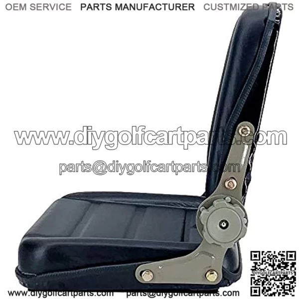Forklift Seat Suspension Tractor Seat PVC with 140?? Adjustable Back Angle Fits Excavator Forklift, Tractor, Skid Loader, Backhoe Dozer Telehandler Heavy Mechanical Seat Black - Image 2