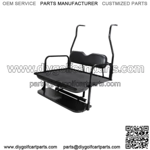 Folding Rear Flip Back Seat Kit For Club Car Golf Cart DS Black 2000-2013