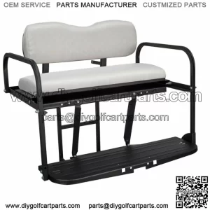 EZGO RXV Golf Cart Flip Folding Rear Back Seat Kit - OEM Stone