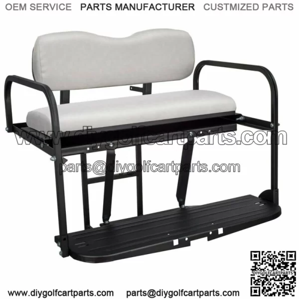 EZGO RXV Golf Cart Flip Folding Rear Back Seat Kit - OEM Stone