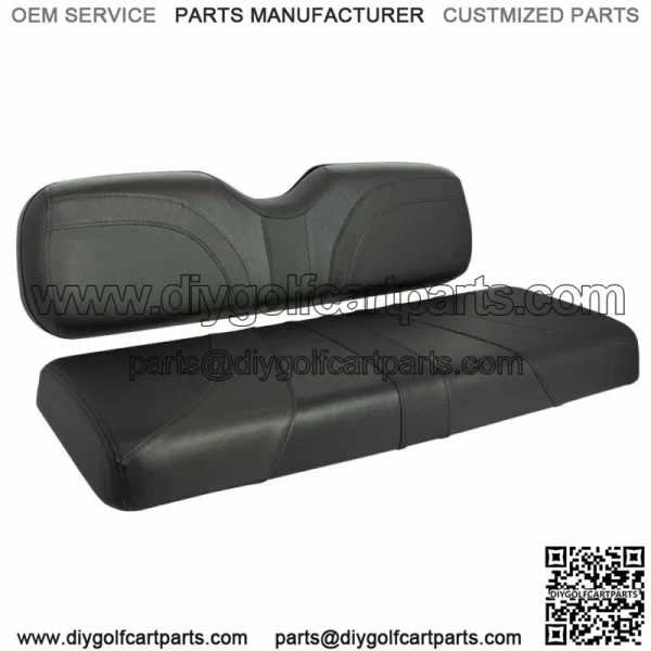 Blade Golf Cart Front Seat Covers for EZGO TXT/T48/RXV - Black/Black Trexx/Black