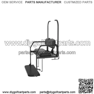 EZGO TXT Black Rear Flip Seat with Roof Supports