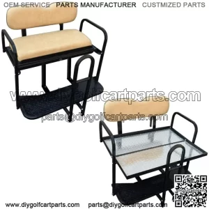 EZGO TXT T48 Golf Cart Rear Flip Back Seat Kit - Factory ( Fits 2014-Up)
