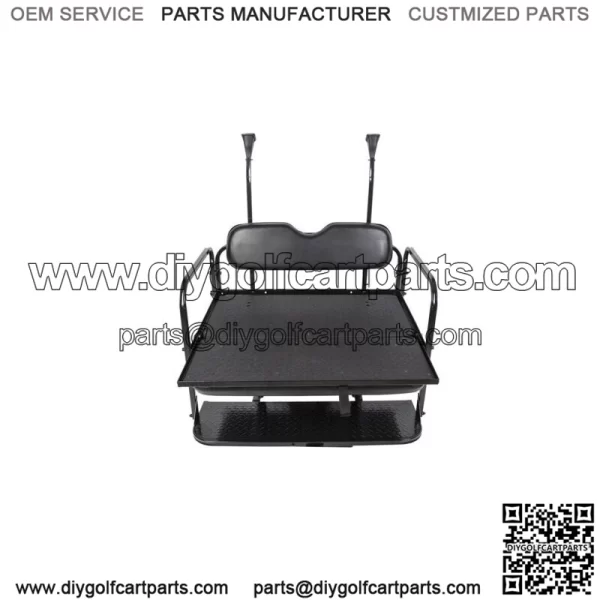 Fits Club Car Precedent Golf Cart Rear Flip Seat Kit (2004-UP) Black