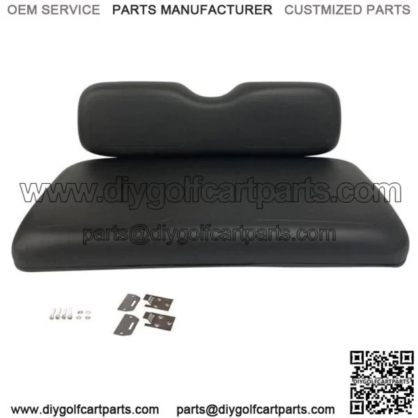High Density Front Seat Cushion For EZGO TXT Golf Cart 94-13, Black Bottom &Back