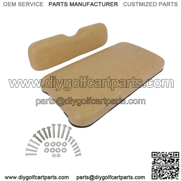 Tan Golf Cart Front Seat Cushion Set Fits EZGO TXT