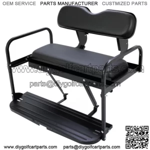 Rear Back Seat Kit For Yamaha G14 G16 G19 G22 Flip Folding Steel Frame Black
