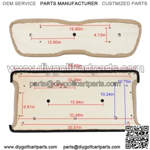 Tan Golf Cart Front Cushion Set Fit For Club Car DS