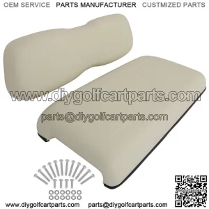 Fits Club Car DS Golf Cart Front Cushion Set White