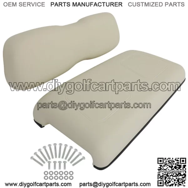 Fits Club Car DS Golf Cart Front Cushion Set White