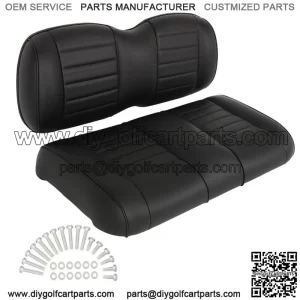 New Black Luxurious Golf Cart Front Seat Cushion Set Fits EZGO GOLF CART TXT