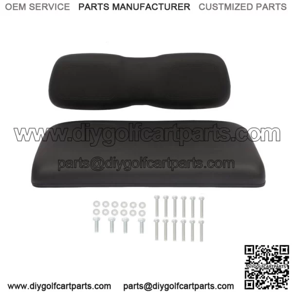 Fits Club Car DS Black Golf Cart Front Seat & Back Cushion Set