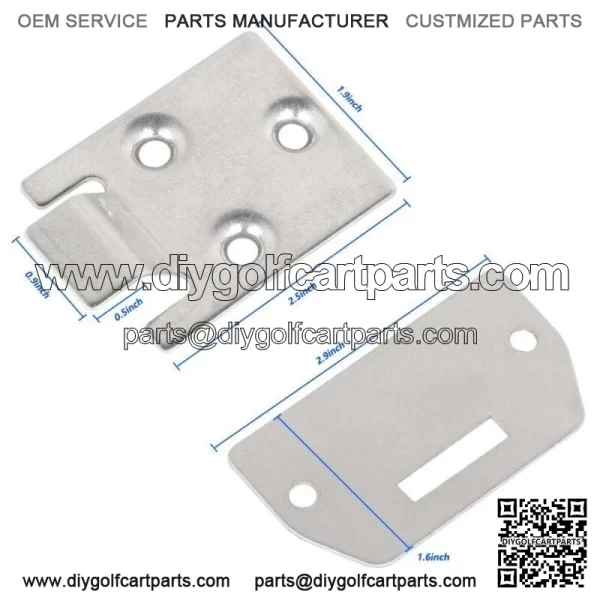 NEW Set of 2 Seat Bottom Hinge and Plate for EZGO TXT/Medalist 1995 Up Golf Cart - Image 2