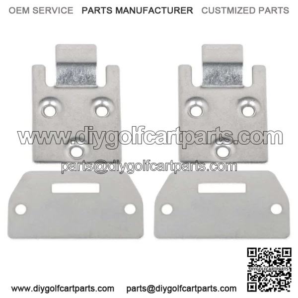 NEW Set of 2 Seat Bottom Hinge and Plate for EZGO TXT/Medalist 1995 Up Golf Cart - Image 4