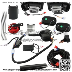 Golf Cart LED Headlight and Tail Light Kit  Fits For Club Car DS Carts 1993-UP