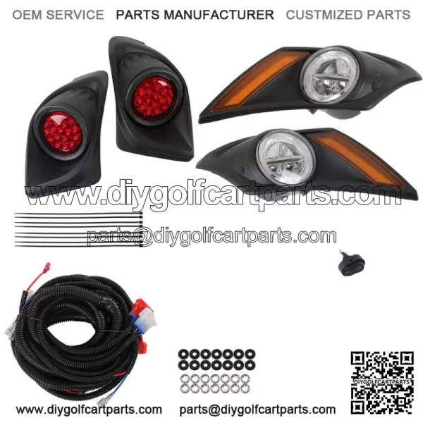 Fits For Yamaha Drive2 Golf Cart LED Headlight Taillight Light Kit ( 2017-Up ) - Image 2