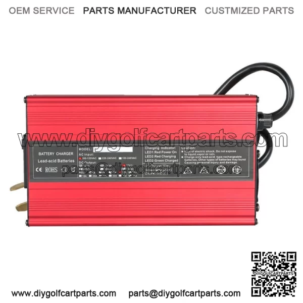 For Club Car Yamaha EZGO - "Crowfoot" Style Plug 36 Volt 12Amp Golf Cart Charger - Image 3