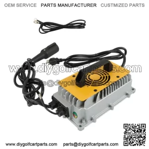 48V 17A Battery Charger For Club Car DS/Precedent Models 3-Pin Round Plug W/ OBC