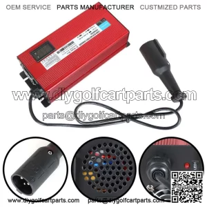 For Club Car Golf Cart Battery Charger 48v Round 3 Pin Plug 10A with OBC bypass