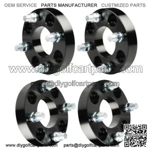 4pcs 1 inch 4x4 Black ATV Wheel Spacers Fit for EZ GO EZGO Club Car Golf Cart