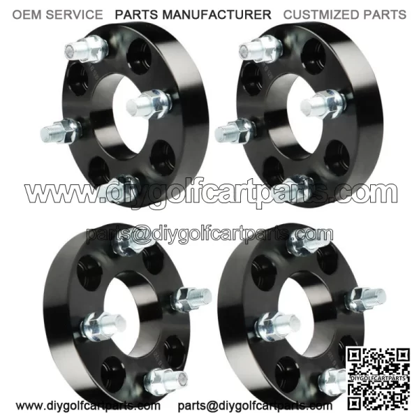 4pcs 1 inch 4x4 Black ATV Wheel Spacers Fit for EZ GO EZGO Club Car Golf Cart