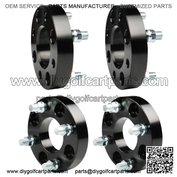 4pcs 1 inch 4x4 Black ATV Wheel Spacers Fit for EZ GO EZGO Club Car Golf Cart - Image 3