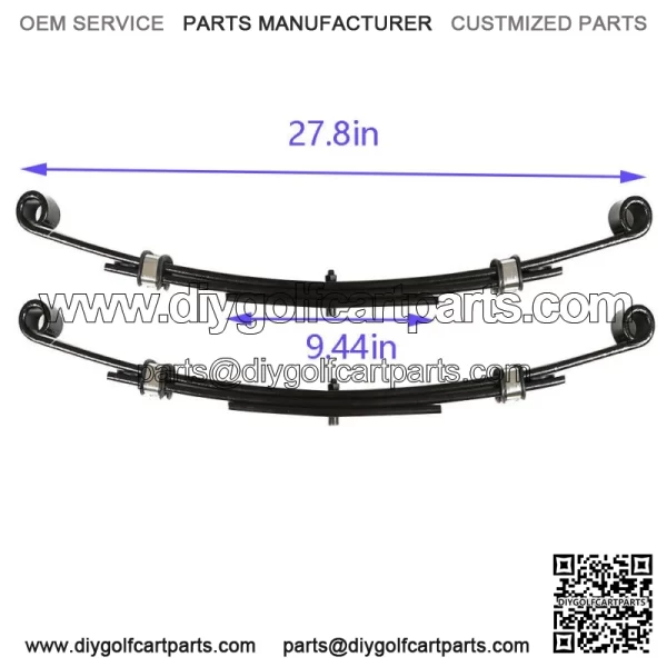 Fits For E-Z-GO TXT 1996-2013 Golf Carts Heavy Duty Rear Leaf Springs -Set Of 2 - Image 5