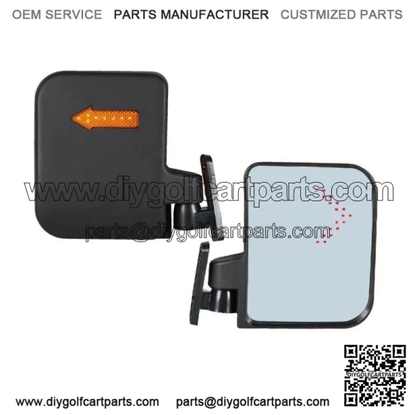 Golf Cart Side Mirrors W/ Led Arrow Turn Signal For EZGO Club Car YAMAHA - Image 3