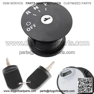 Ignition Key Switch & 2 Keys for 48V RXV EZGO Electric Golf Cart 2008 & Up