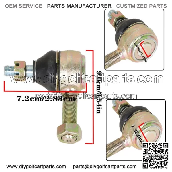 Fits For Club Car DS Golf Cart 84-08 Steering Gear Box Drag Link Tie Rod End - Image 2