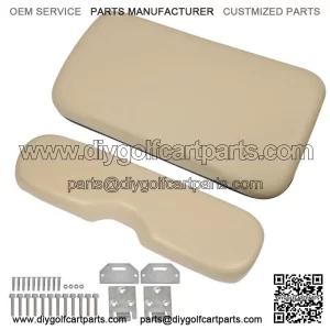 Golf Cart Tan Front Seat Cushion with Hardware For EZGO Medalist TXT 1994-2013