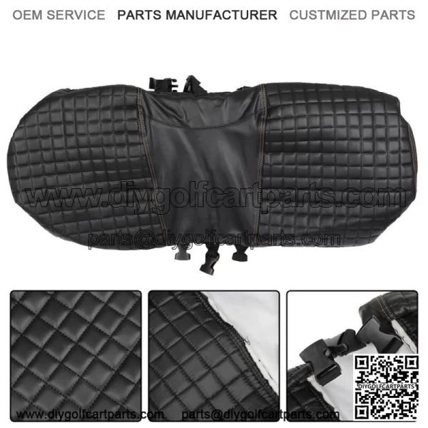 Black 4PCS Golf Carts Front And Rear Seat Covers For EZGO Medalist TXT 1994-2013 - Image 5