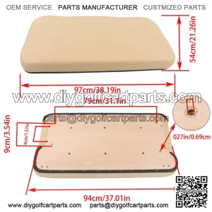 Golf Cart Front Seat Bottom Assembly For Club Car Precedent 2004-Up Replacement